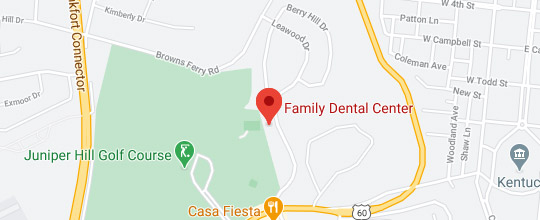 graphic of map to family dental associates