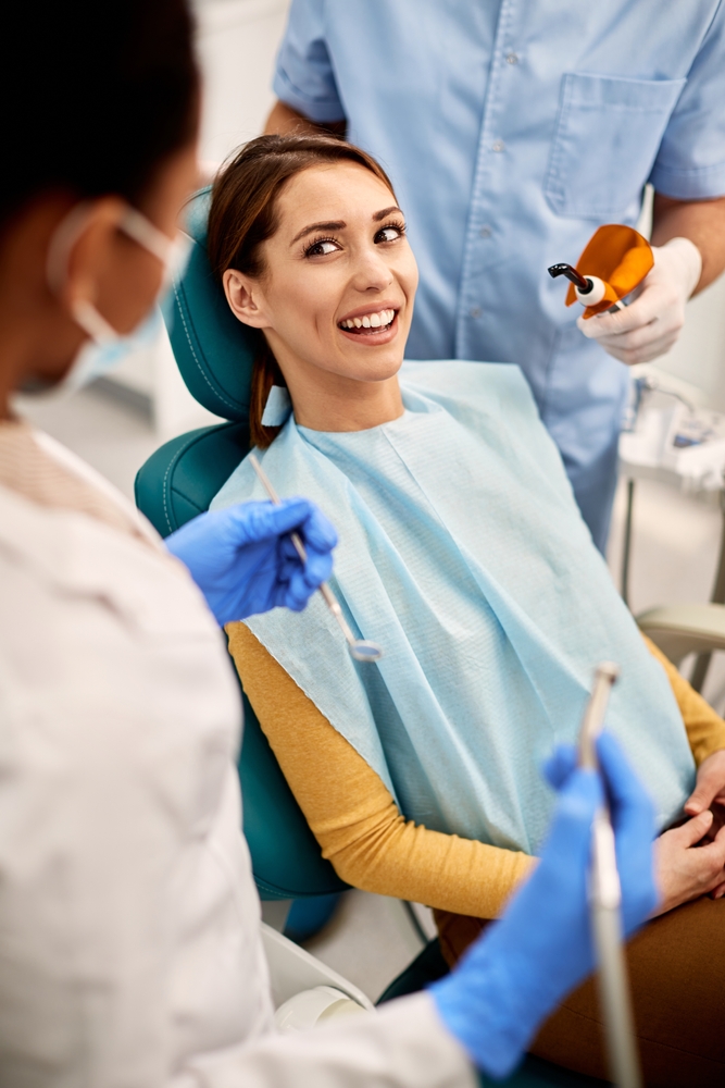 woman in dental chair