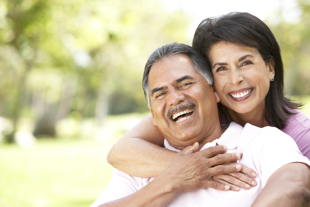 smiling senior couple